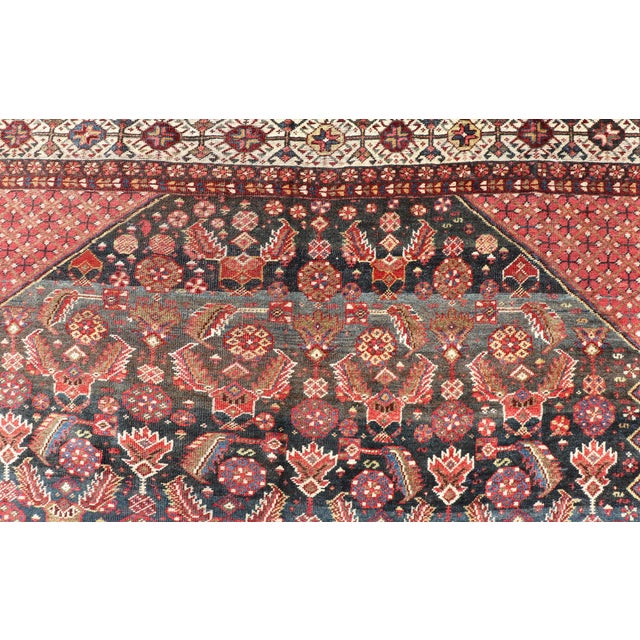 19th Century Antique Persian Qashqai Rug 6' X 9'3" For Sale - Image 4 of 13