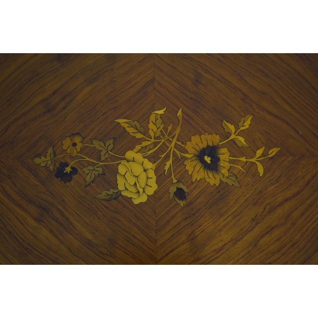 Vintage French Louis XV Inlaid Top Stacking Nest Tables For Sale - Image 11 of 12