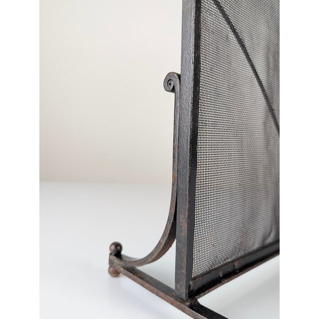 Wrought Iron Spark Fender with Spider Sculpture, 1970s For Sale - Image 12 of 18