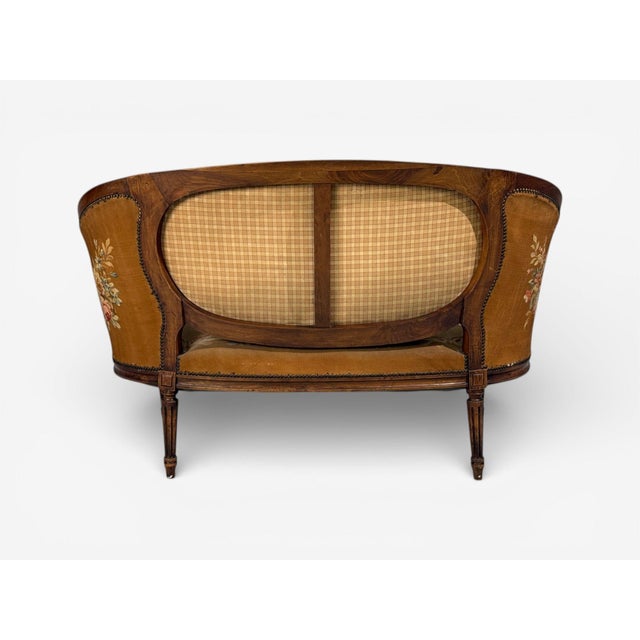 Louis XVI Style, Canape or Settee, Tapestry, Walnut, France, 20th C. For Sale - Image 10 of 12