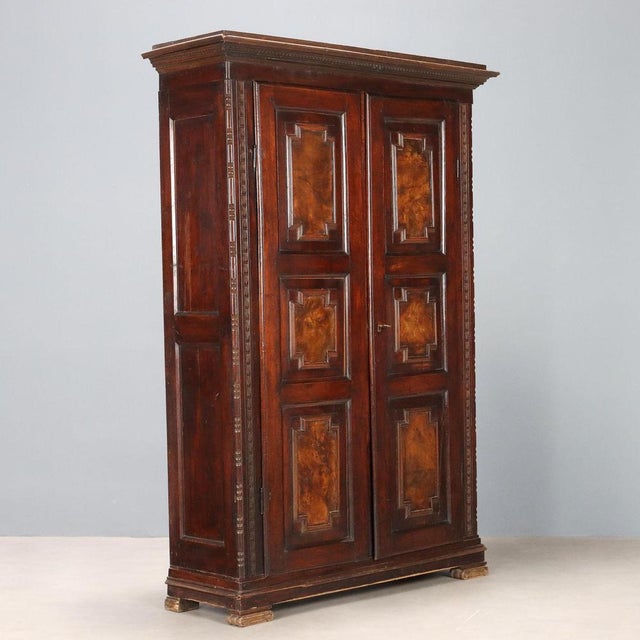Antique Italian Wardrobe in Walnut For Sale - Image 11 of 11