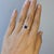 Ceylon Sapphire Ring With Natural Diamond Accents in Solid 14k Yellow Gold, 5mm, Size 6.75 For Sale - Image 4 of 8