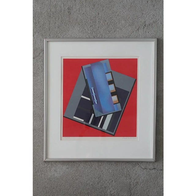 1980s Peder Duke, Composition, Color Serigraph, 1989, Framed For Sale - Image 5 of 5