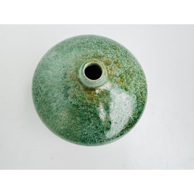 1980s Studio Ceramic Vase with Crystalline Effect Glaze by Elisabeth Grosser, Germany, 1980s For Sale - Image 5 of 16