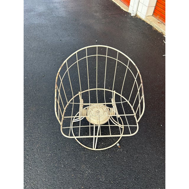 1970s Vintage Homecrest Patio Set Bench, Recliner, Round Swivel & Ottoman, Attributed. 4 Pieces For Sale - Image 5 of 6