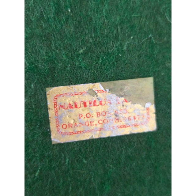 Late 20th Century Mid-Century Modern Nautical Brass Lighthouse Table Lamp W/ Hardwood Base For Sale - Image 10 of 10