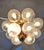 Mid-Century Modern Brass and Bubble Glass 10-Light Chandeliers, 1970s For Sale - Image 4 of 4