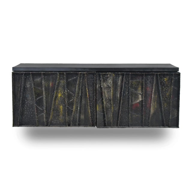 Mid-Century Modern Paul Evans Deep Relief Cabinet For Sale - Image 3 of 12