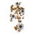 Vintage Italian Style Gilt Tole Daisy Lighted Wall Sconce For Sale