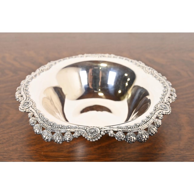 A gorgeous antique Art Deco period sterling silver fruit bowl or centerpiece bowl By Tiffany & Co. (signed to the...
