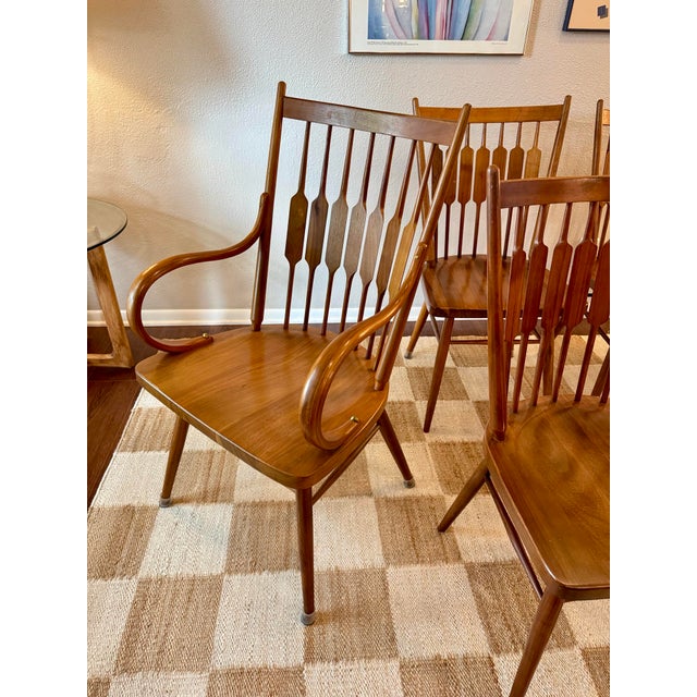 1960s A MCM Set of 6 Dining Chairs Attributed to Kipp Stewart for Drexel “Declaration”, Circa 1960s For Sale - Image 5 of 12