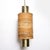 Brass Mid-Century Tiered Cylindrical Pendants in Wrapped Rattan and Polished Brass For Sale - Image 8 of 12