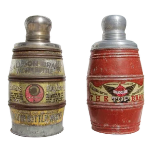 1910s Rare Set of Two American Vacuum Bottles: "Balloon Brand" and "The Top Brand"