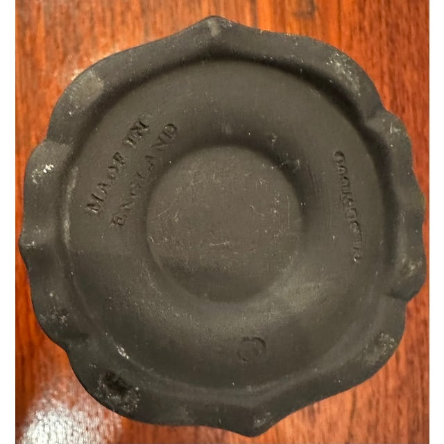 Wedgwood Antique Wedgwood Black Basalt Cylindrical 6 1/4" Spill Vase, 19th Century For Sale - Image 4 of 5