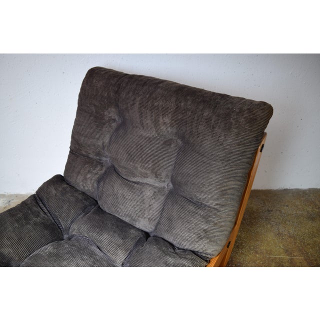 Vintage Brutalist Corduroy Lounge Chair, 1970s For Sale - Image 6 of 10