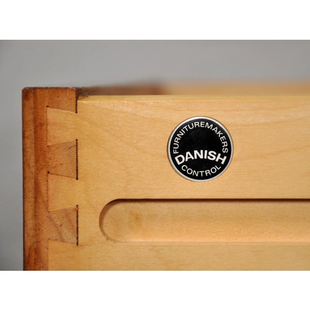 Danish Modern Teak and Maple Credenza Sideboard or Bar Cabinet, 1960s For Sale - Image 10 of 12