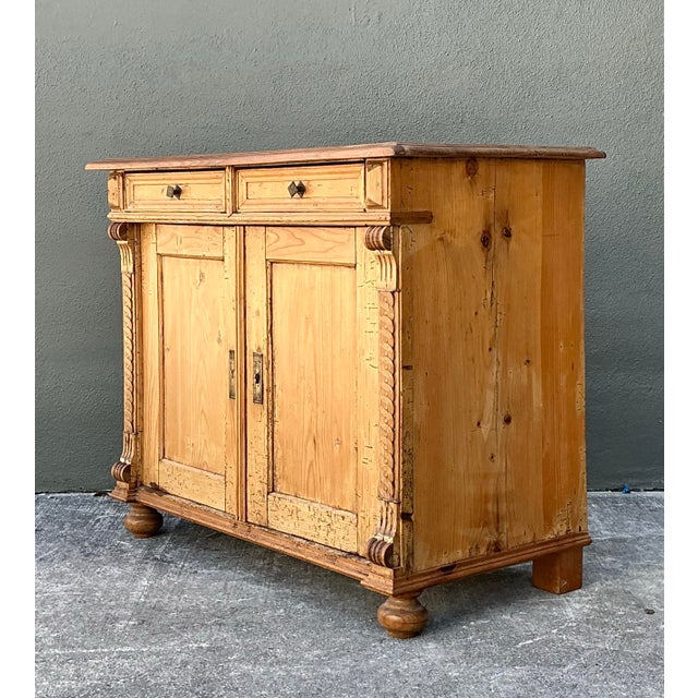 Vintage Carved Pine Cabinet For Sale - Image 12 of 12