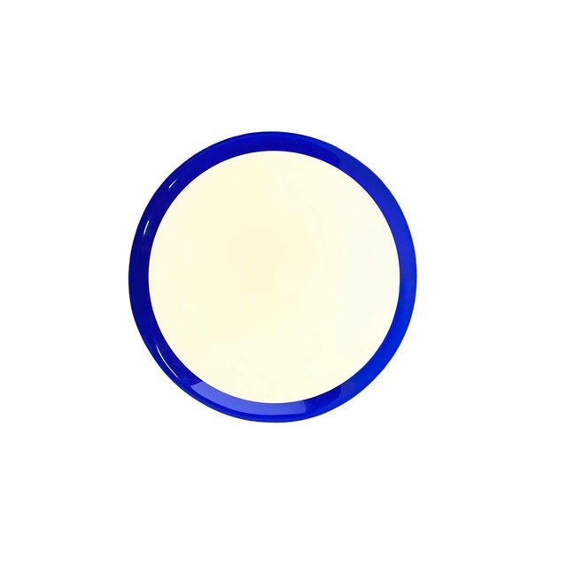 1980s Italian Blue and White Round Vetri Murano Wall Light, 1980s For Sale - Image 5 of 15
