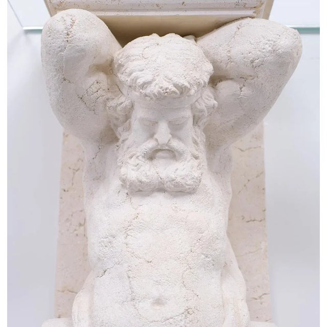 Greek Classic Cast Stone Console Table, 1970s For Sale - Image 3 of 11