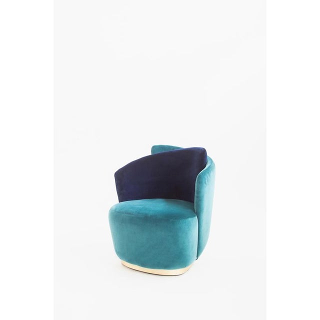 Blue Duetto Chair in Wood by Softhouse For Sale - Image 8 of 10