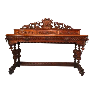 19th Century Antique French Carved Oak Dolphin Server Renaissance Gothic