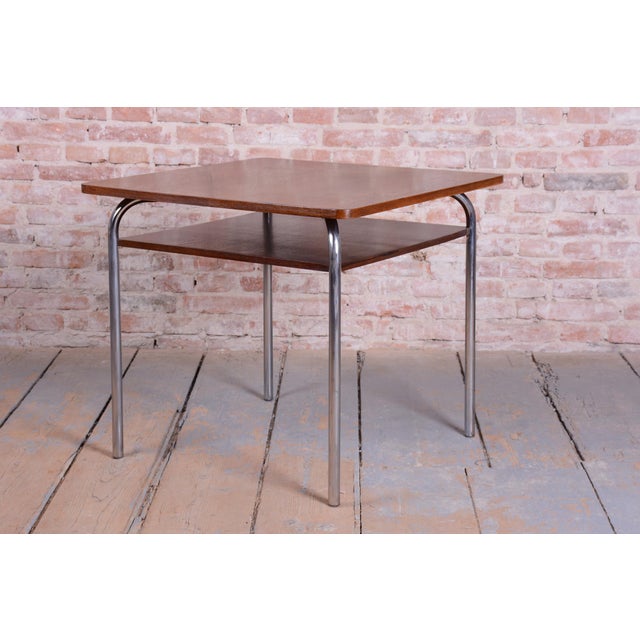 Bauhaus Table in Oak by Vichr a Spol, 1940s For Sale - Image 15 of 16