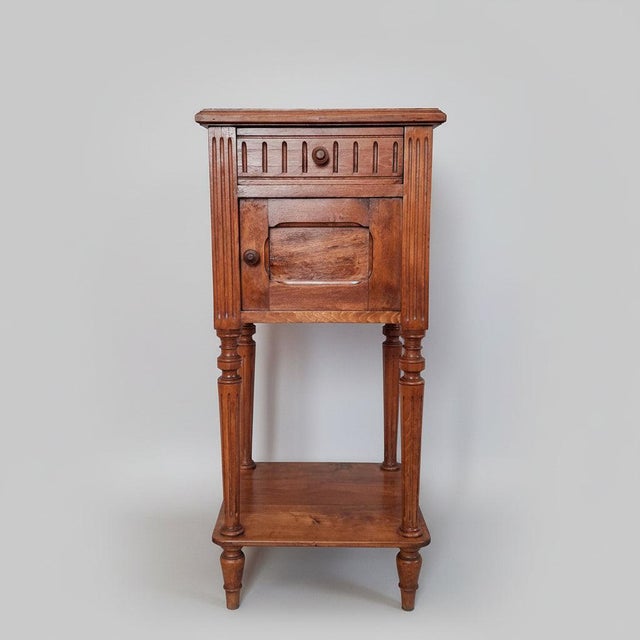 Antique French Bedside Table with Marble Top For Sale - Image 18 of 18