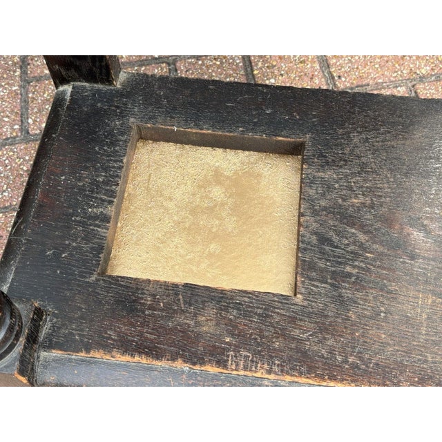 Victorian Oak Hall Stand with Mirror For Sale - Image 17 of 18