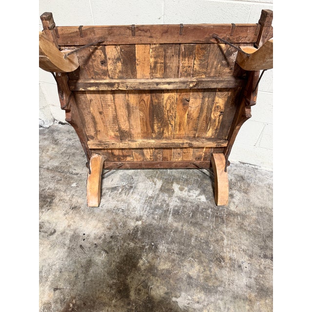1970s Vintage Ox Cart Coffee Table For Sale - Image 5 of 9