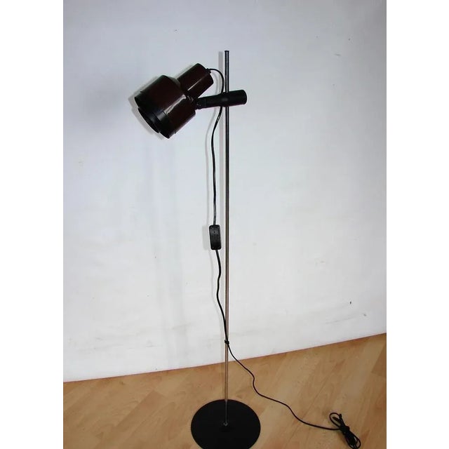 ENCO floor lamp, 1970s It was made of metal and plastic, it is preserved in very good condition and requires an E14 bulb...