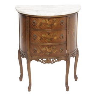 Early 20th Century Louis XV Style Diminutive Marquetry Commode For Sale