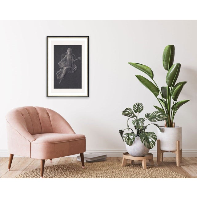 Atelier Aria Lumae Wilhelm Zahn Pompeian Flora Primavera Fresco Graphite Study High Contrast Fine Art Gallery Board Print 16 X 24 For Sale - Image 16 of 16