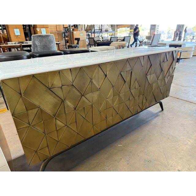 Global Views Triangle Cabinet-Brass For Sale In Dallas - Image 6 of 12