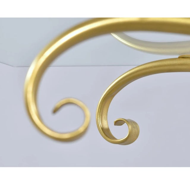 Restored Vintage Gilded Wheat Sheaf Tole Sofa Table Base For Sale - Image 10 of 11