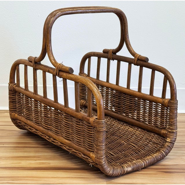 Wood Vintage Bentwood Basket For Sale - Image 7 of 9