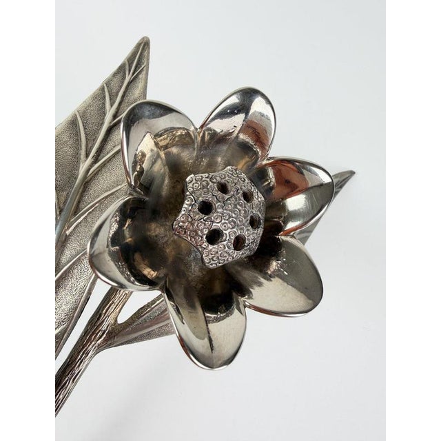 Mid-Century Italian Chrome Flower Cocktail Ashtrays, 1960s, Set of 6 For Sale - Image 14 of 18
