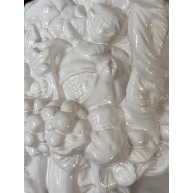 Vintage Bordallo Pinheiro Large Scale Trompe l'Oleil Fruit Basket For Sale - Image 11 of 18
