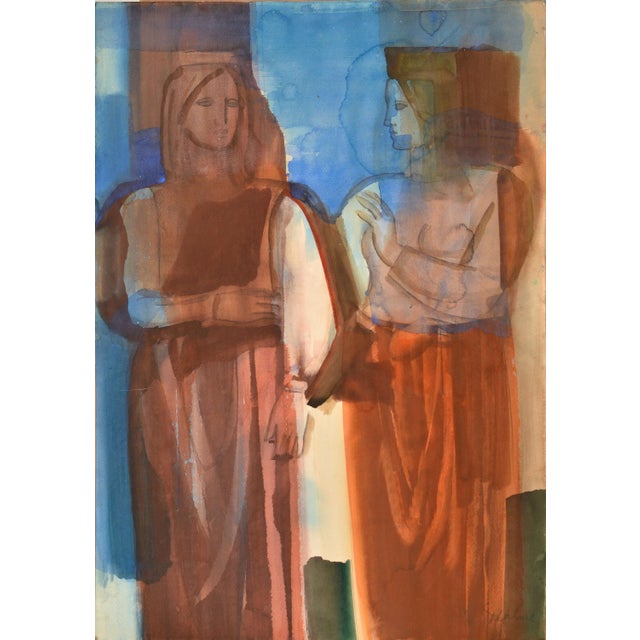 Dzemma Skulme, Folk Girls, 2000s, Watercolor & Paper For Sale - Image 6 of 6