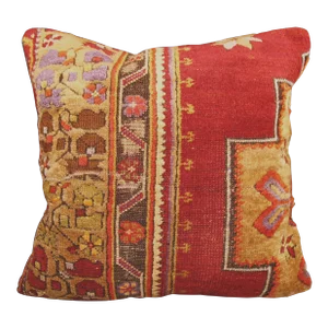 Red Tone Handmade Sofa Pillow Cover