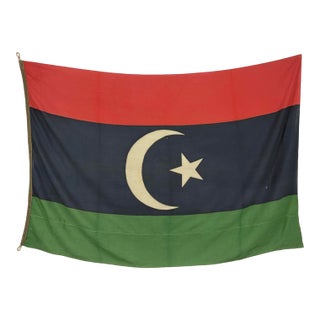 Large Vintage Wool Flag of Libya For Sale