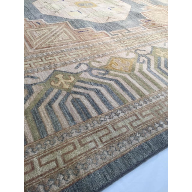 Abstract Knox Oushak Rug, Gray 4x6 For Sale - Image 3 of 3