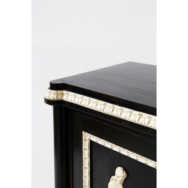 1920s Fine Carved and Ebonized Bar Cabinet, 1920s For Sale - Image 5 of 18