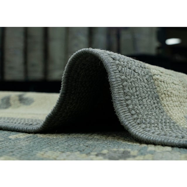 Dark Gray Turkish Oushak Rug 5'2" x 10' #18049 For Sale - Image 8 of 8
