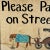 Paper Vintage Framed Hand Painted Primitive Sign 'Please Park on Street' With Wagon & Horse For Sale - Image 7 of 10
