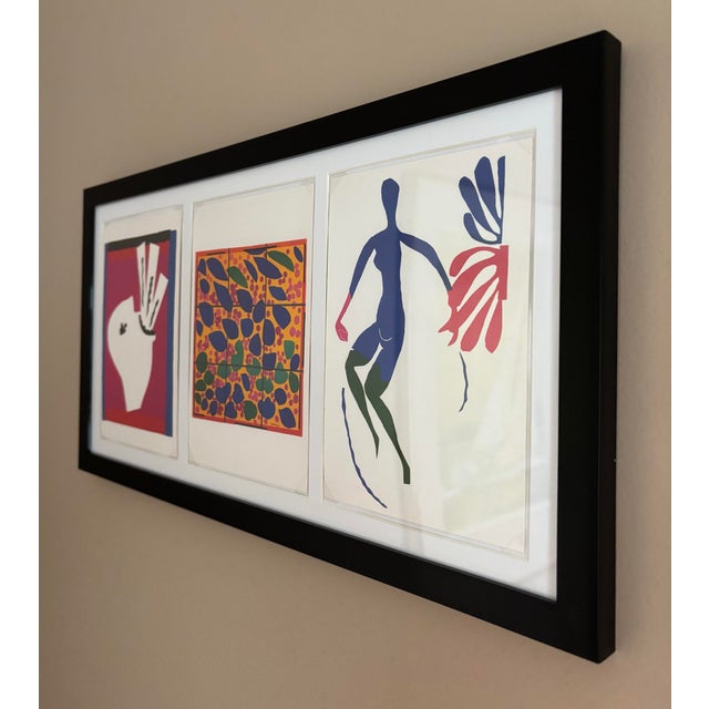 Abstract 1990s Matisse Prints Framed Matted Signed in Plate For Sale - Image 3 of 7