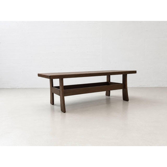 Vintage Scandinavian Coffee Table in Dark Wood, 1970s For Sale - Image 3 of 16