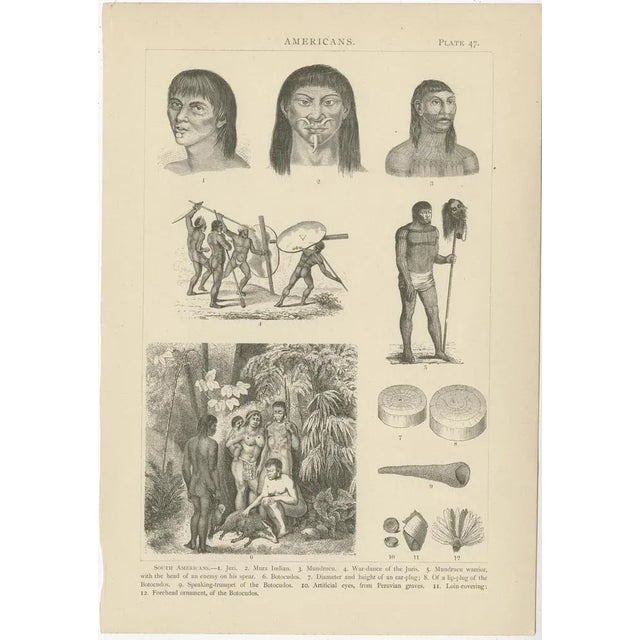 Johann Heck and Daniel Brinton, Illustrations of Various Scenes, Figures and Objects of South America, 1886, Prints, Set of 10 For Sale - Image 8 of 12