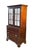 This vintage 1930s–1940s step-back hutch or bookcase is crafted from mahogany, showcasing a rich, dark reddish-brown wood...