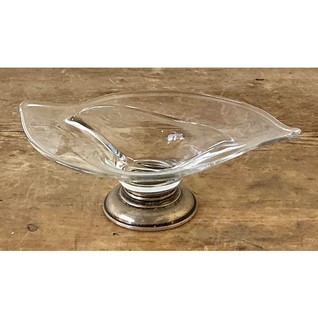 Metal Vintage Regency Art Glass Bowl For Sale - Image 7 of 7