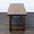 2010s Pottery Barn Rustic Plank Wood Writing Desk With Metal Accents For Sale - Image 5 of 9